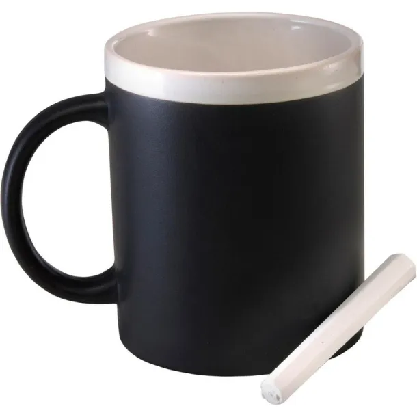  Ceramic mug for drawing 300 ml, chalk neutral