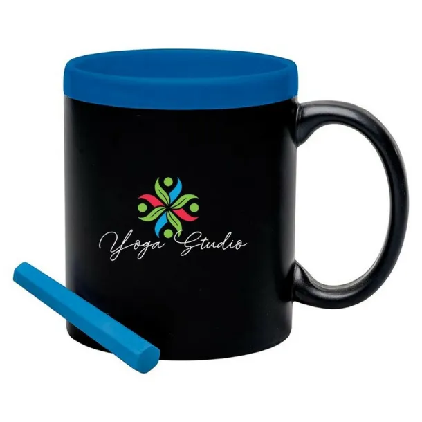  Ceramic mug for drawing 300 ml, chalk navy blue