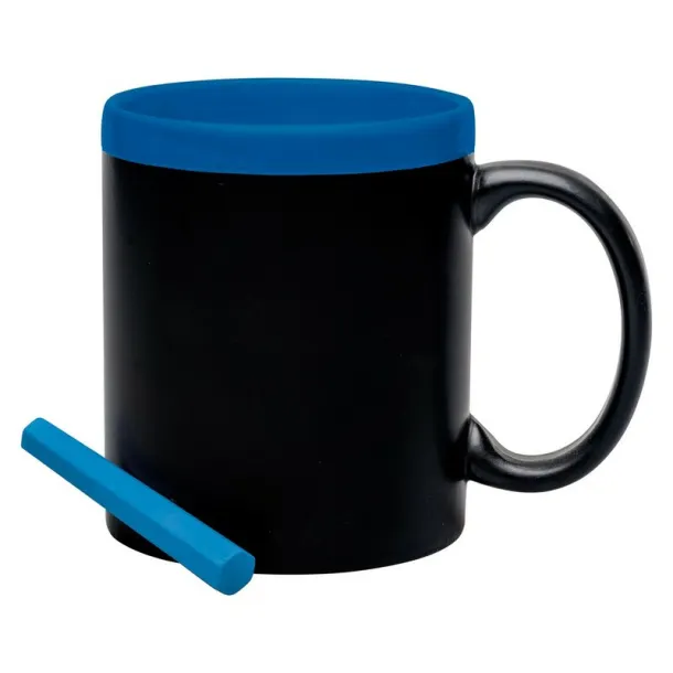  Ceramic mug for drawing 300 ml, chalk navy blue