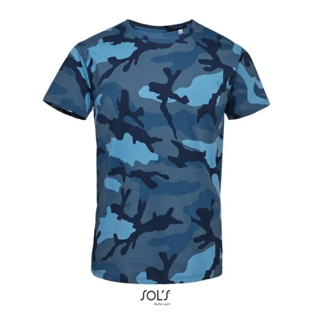  SOL'S CAMO MEN - ROUND COLLAR T-SHIRT - SOL'S Blue Camo #7E9CBF