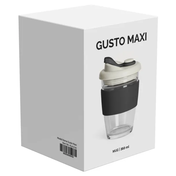 GUSTO MAXI Čaša s poklopcem, 350 ml - CASTELLI Black