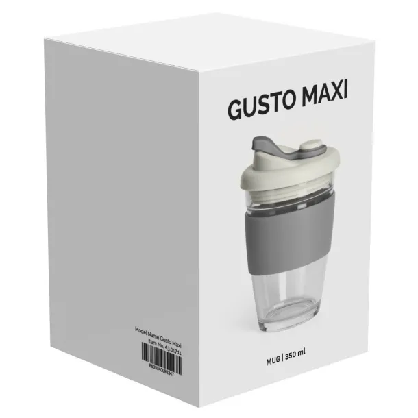 GUSTO MAXI Čaša s poklopcem, 350 ml - CASTELLI Dark gray