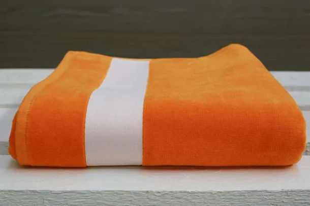  OLIMA VELOUR BEACH TOWEL - Olima Orange