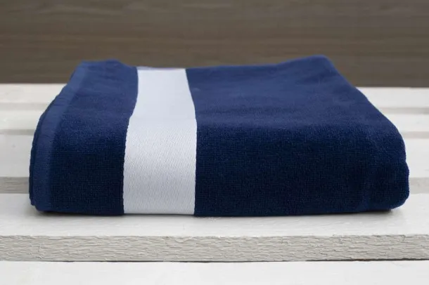  OLIMA VELOUR BEACH TOWEL - Olima Marine Blue