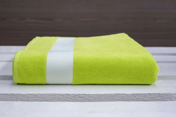  OLIMA VELOUR BEACH TOWEL - Olima Citrus Green