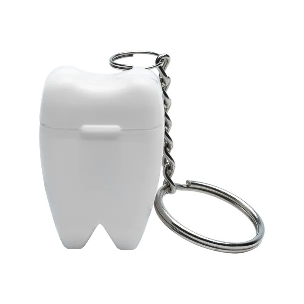 TOOTHY keychain with dental floss White