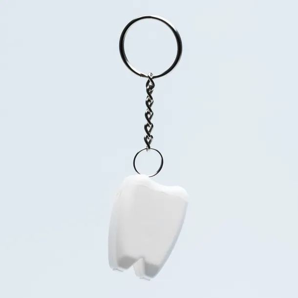 TOOTHY keychain with dental floss White