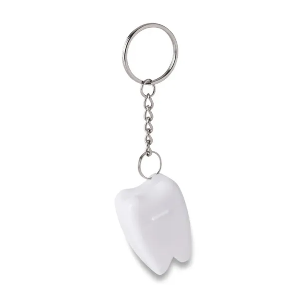 TOOTHY keychain with dental floss White