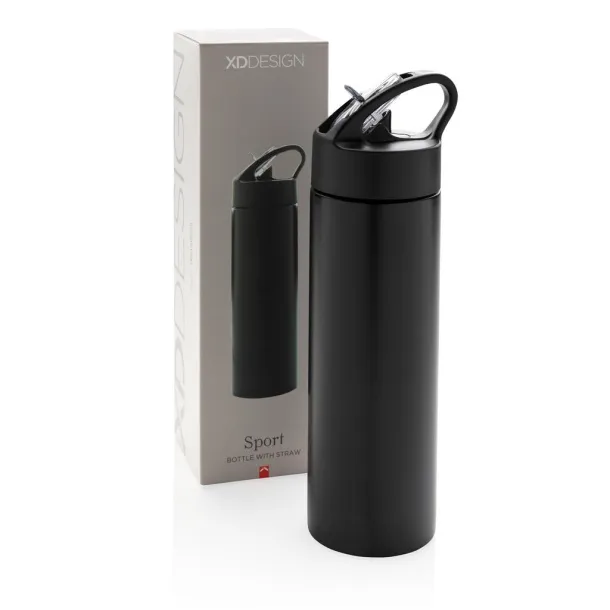  Sport bottle with straw - XD Xclusive Black 