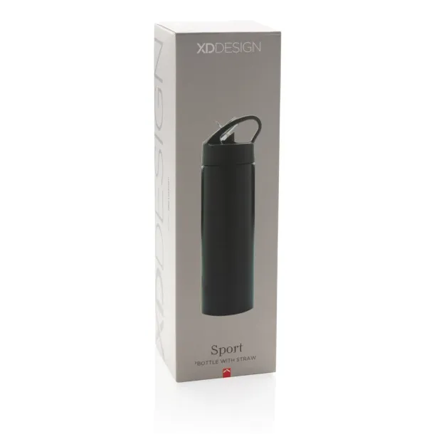  Sport bottle with straw - XD Xclusive Black 