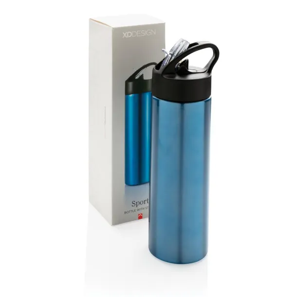  Sport bottle with straw - XD Xclusive Blue