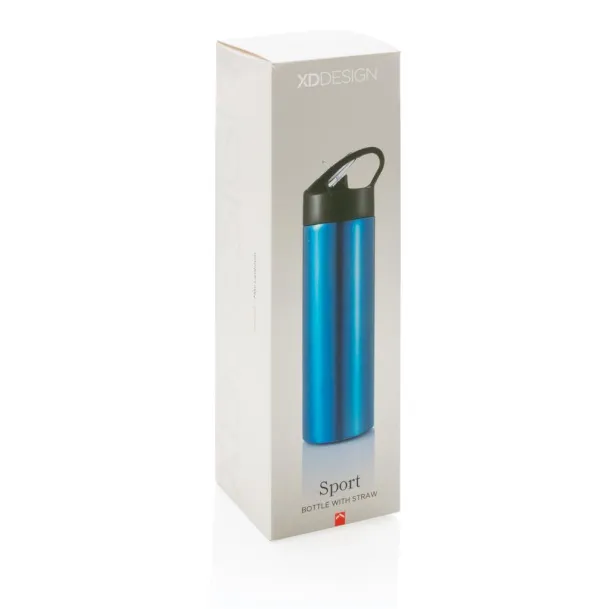  Sport bottle with straw - XD Xclusive Blue