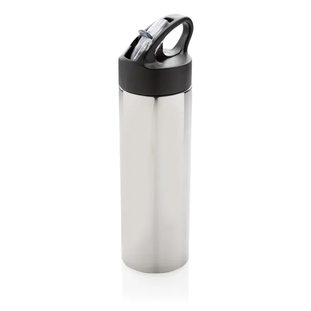  Sport bottle with straw - XD Xclusive Silver 