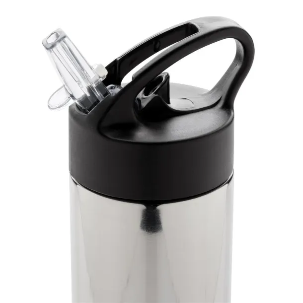  Sport bottle with straw - XD Xclusive Silver 