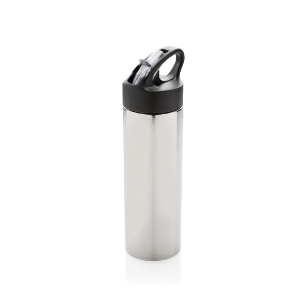  Sport bottle with straw - XD Xclusive Silver 