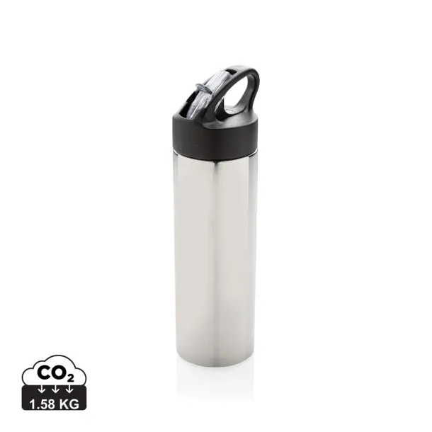  Sport bottle with straw - XD Xclusive Silver 