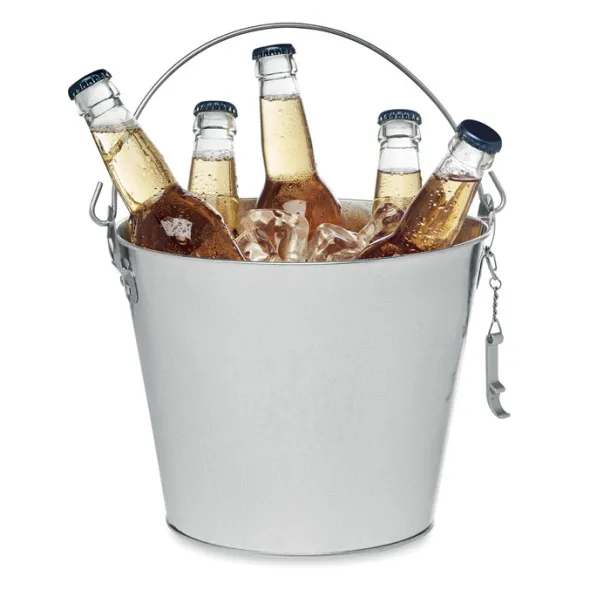 BUCKY Metal beer bucket 4L Matt Silver