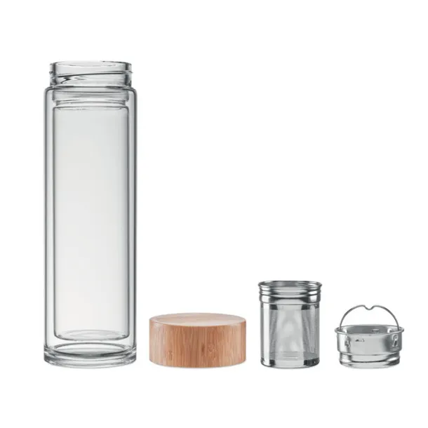 BATUMI GLASS Double wall glass bottle Transparent