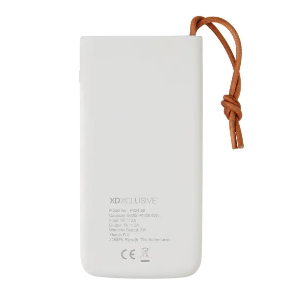  Aria 8.000 mAh 5W wireless charging powerbank - XD Xclusive White 