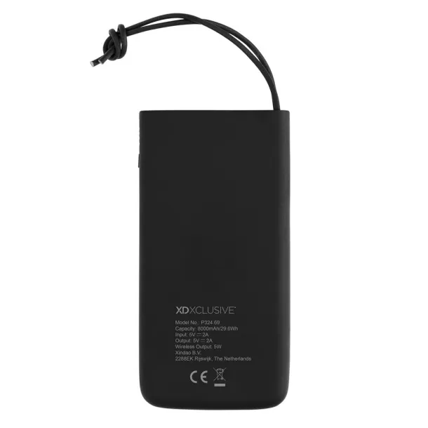  Aria 8.000 mAh 5W wireless charging powerbank - XD Xclusive Black