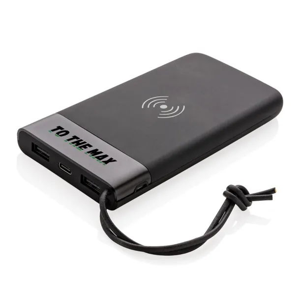  Aria 8.000 mAh 5W wireless charging powerbank - XD Xclusive Black