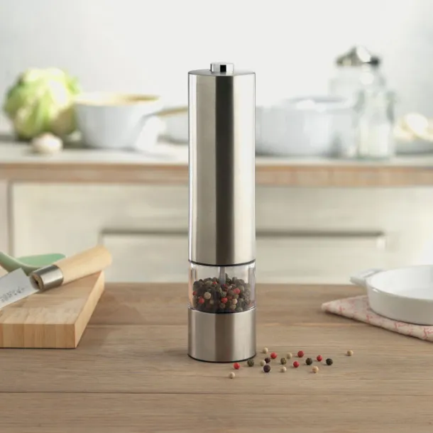 GIRO Electric salt or pepper mill Matt Silver