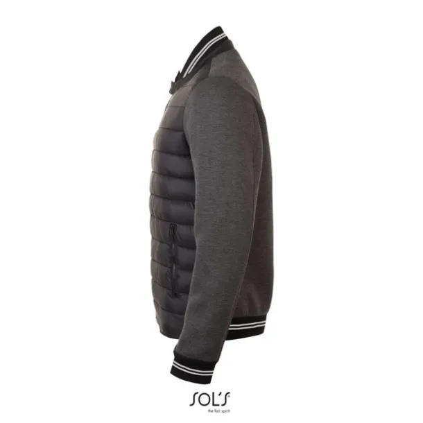  SOL'S VOLCANO - UNISEX TWO-MATERIAL JACKET - SOL'S Charcoal Melange Black