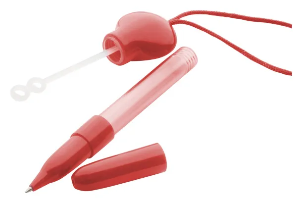 Pump bubble blower pen Red