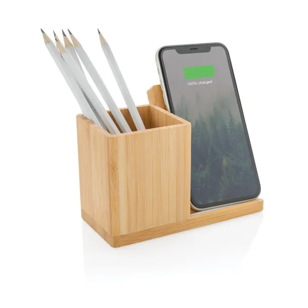  Calgary FSC® bamboo 10W wireless charger - XD Xclusive Brown 