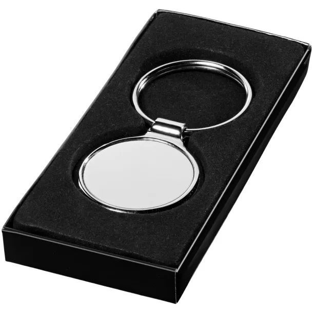 Orlene round keychain - Bullet Silver