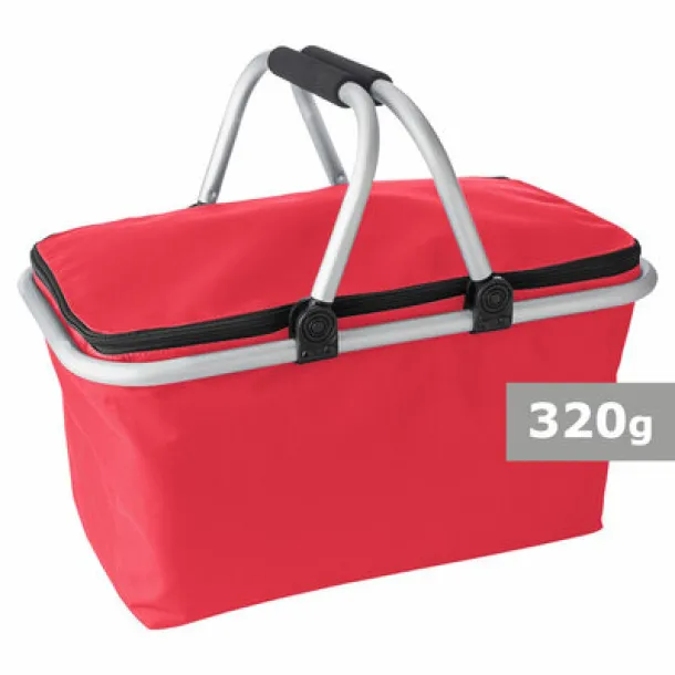  Foldable shopping basket red