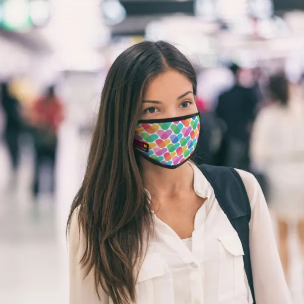SUBLICOVER S-M maskica za lice, sublimacijska Crna