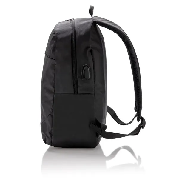  Ruksak za laptop s USB izlazom, 15" - XD Collection Crna
