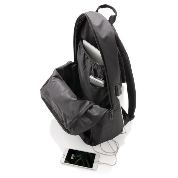  Power USB laptop backpack - XD Collection Black 