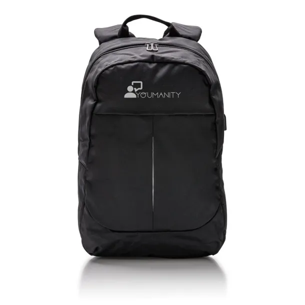  Ruksak za laptop s USB izlazom, 15" - XD Collection Crna