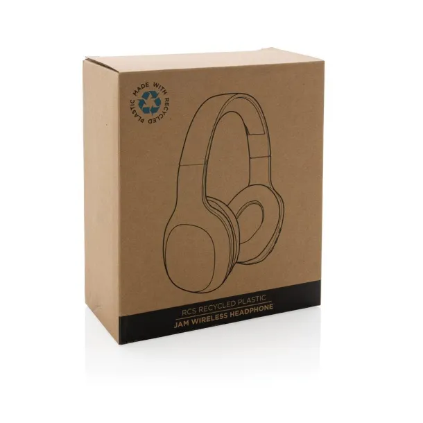  RCS recycled plastic JAM wireless headphone - XD Collection Black 