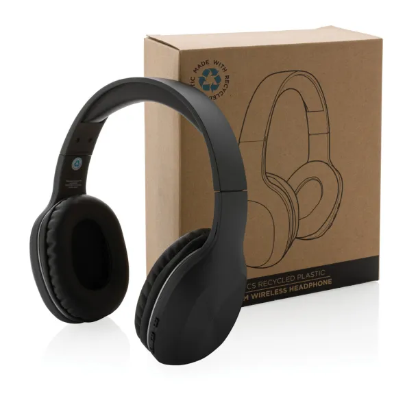  RCS recycled plastic JAM wireless headphone - XD Collection Black 