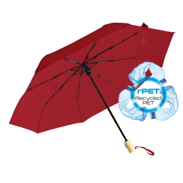  RPET automatic umbrella Crvena