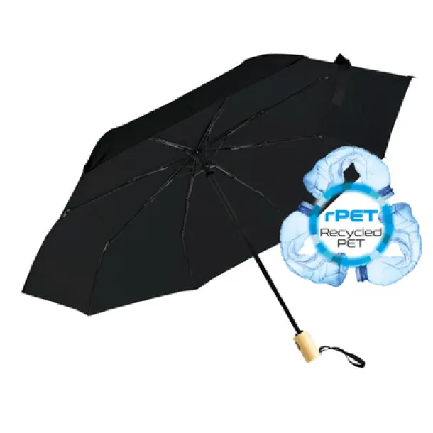  RPET automatic umbrella Crna