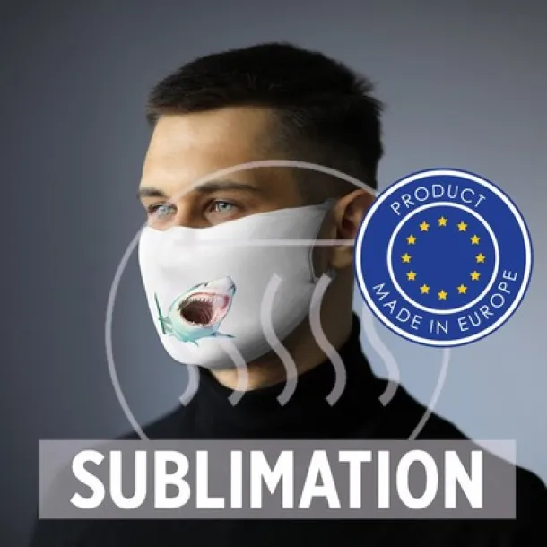  Reusable face mask with filter space and silver ions Bijela