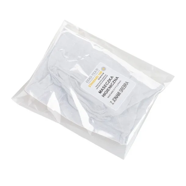  Reusable face mask with filter space and silver ions Bijela