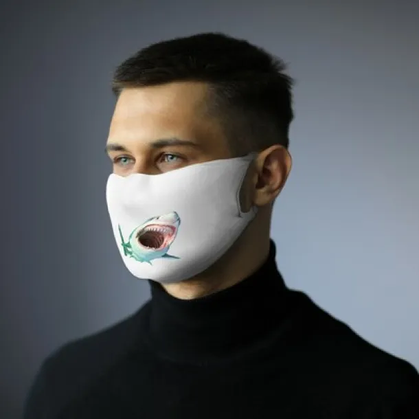  Reusable face mask with filter space and silver ions white