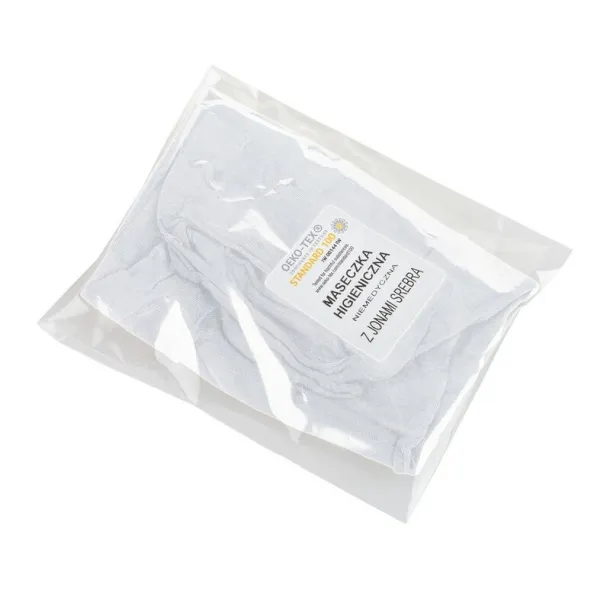  Reusable face mask with filter space and silver ions Bijela