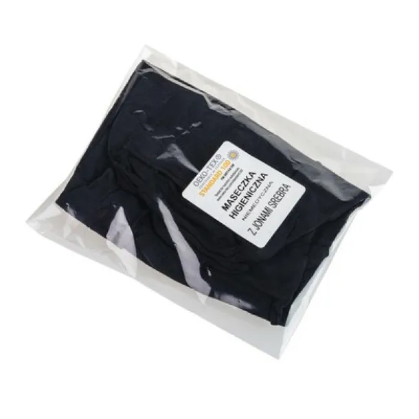  Reusable face mask with filter space and silver ions Crna