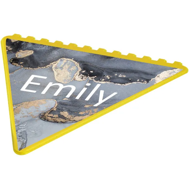 Frosty 2.0 triangular recycled plastic ice scraper - Unbranded Yellow