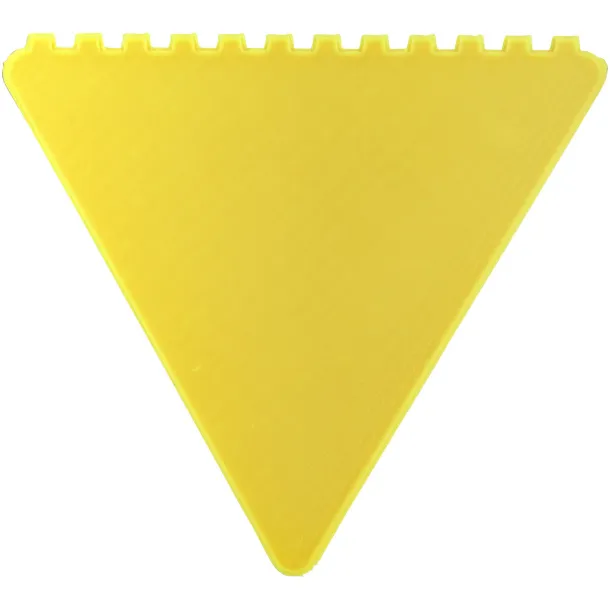 Frosty 2.0 triangular recycled plastic ice scraper - Unbranded Yellow