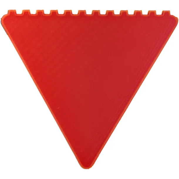 Frosty 2.0 triangular recycled plastic ice scraper - Unbranded Red