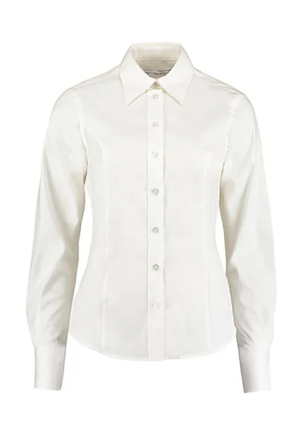  Women's Tailored Fit Premium Oxford Shirt - Kustom Kit Bijela