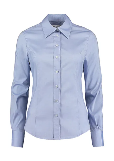  Women's Tailored Fit Premium Oxford Shirt - Kustom Kit Svijelo plava