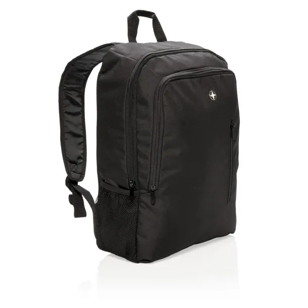  Swiss Peak poslovni ruksak za laptop, 17" - Swiss Peak Crna